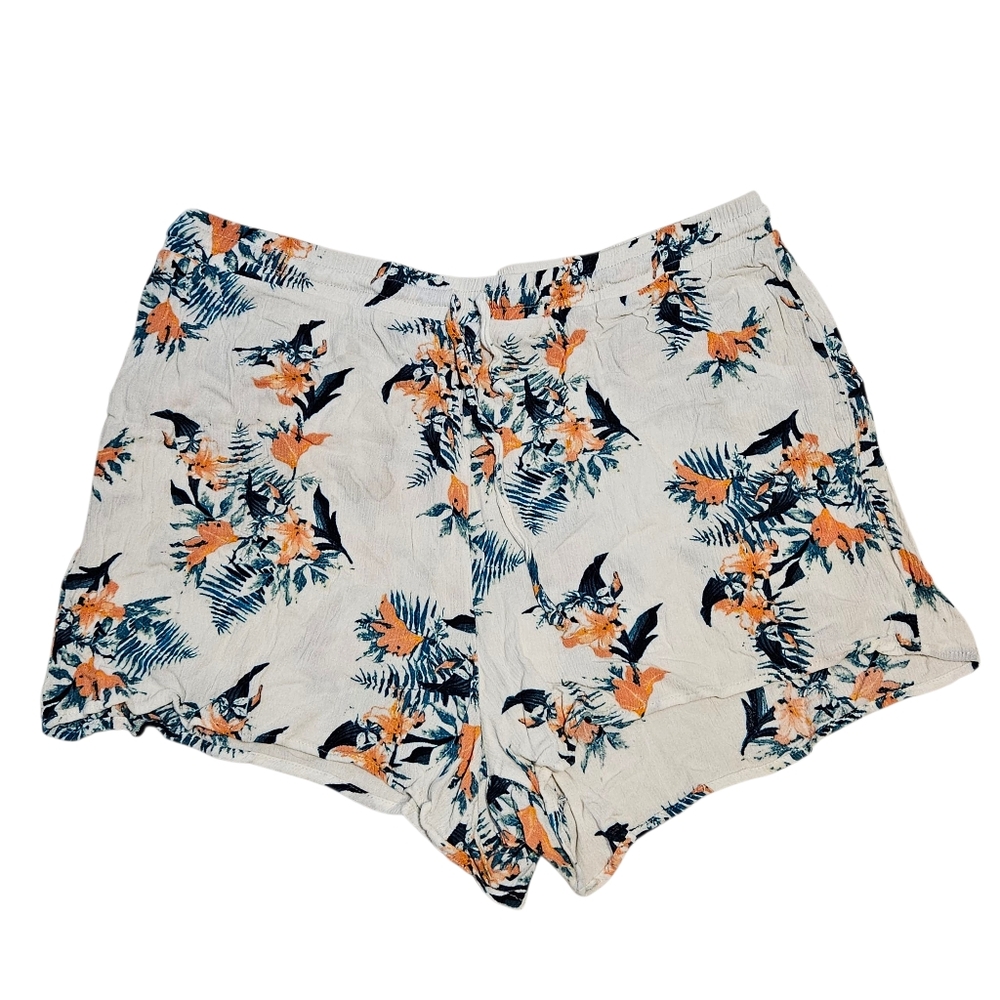 George Rayon Floral Print Shorts